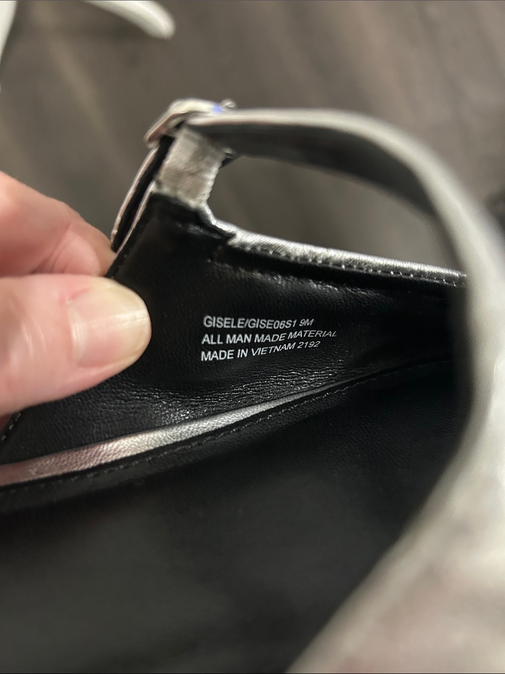 Steve Madden Gisele Metallic Silver Mary Jane Mules - Picture 5 of 5